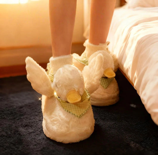 Plush Duck Slippers
